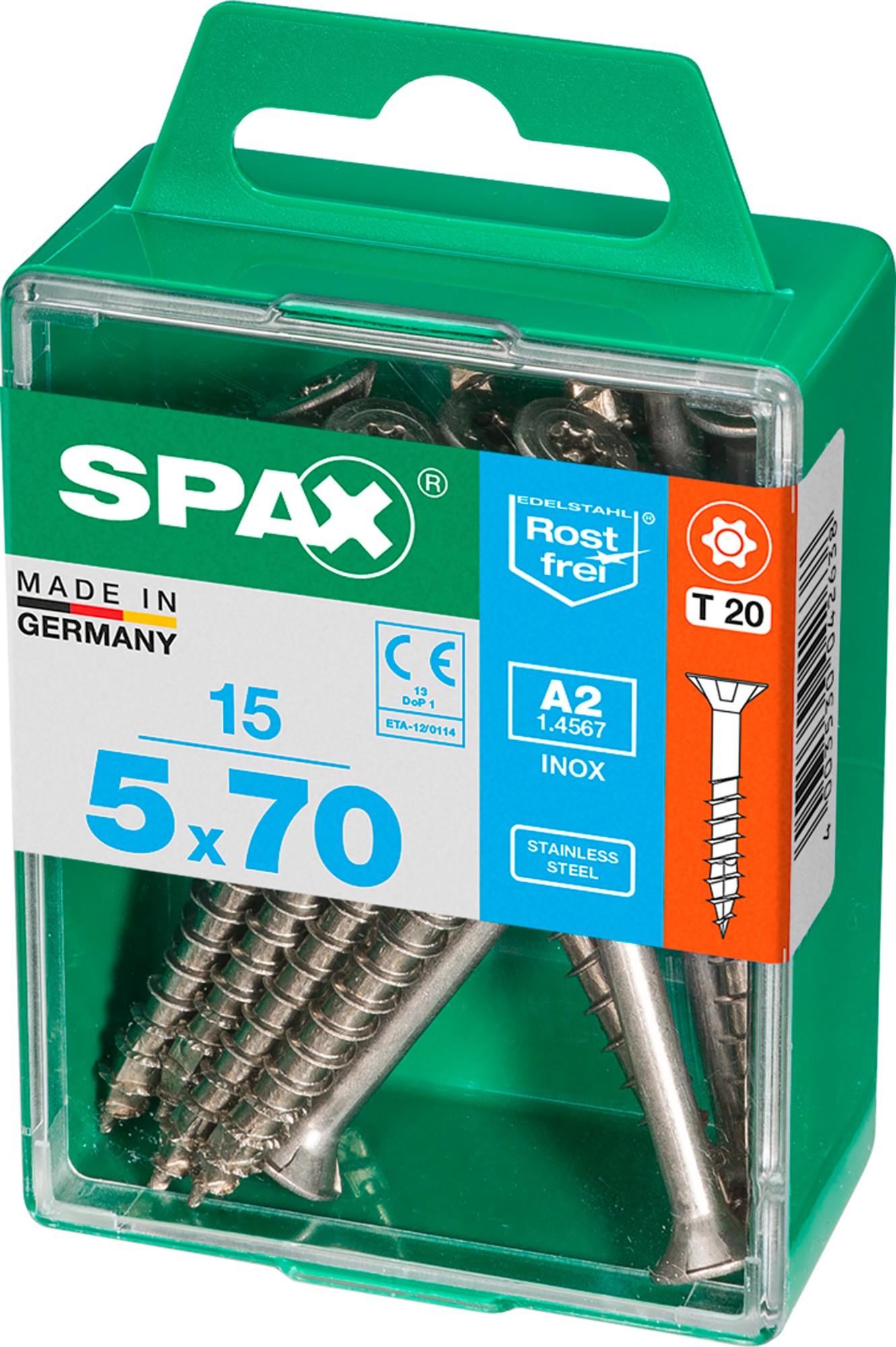 Spax tornillo c/p inox t-