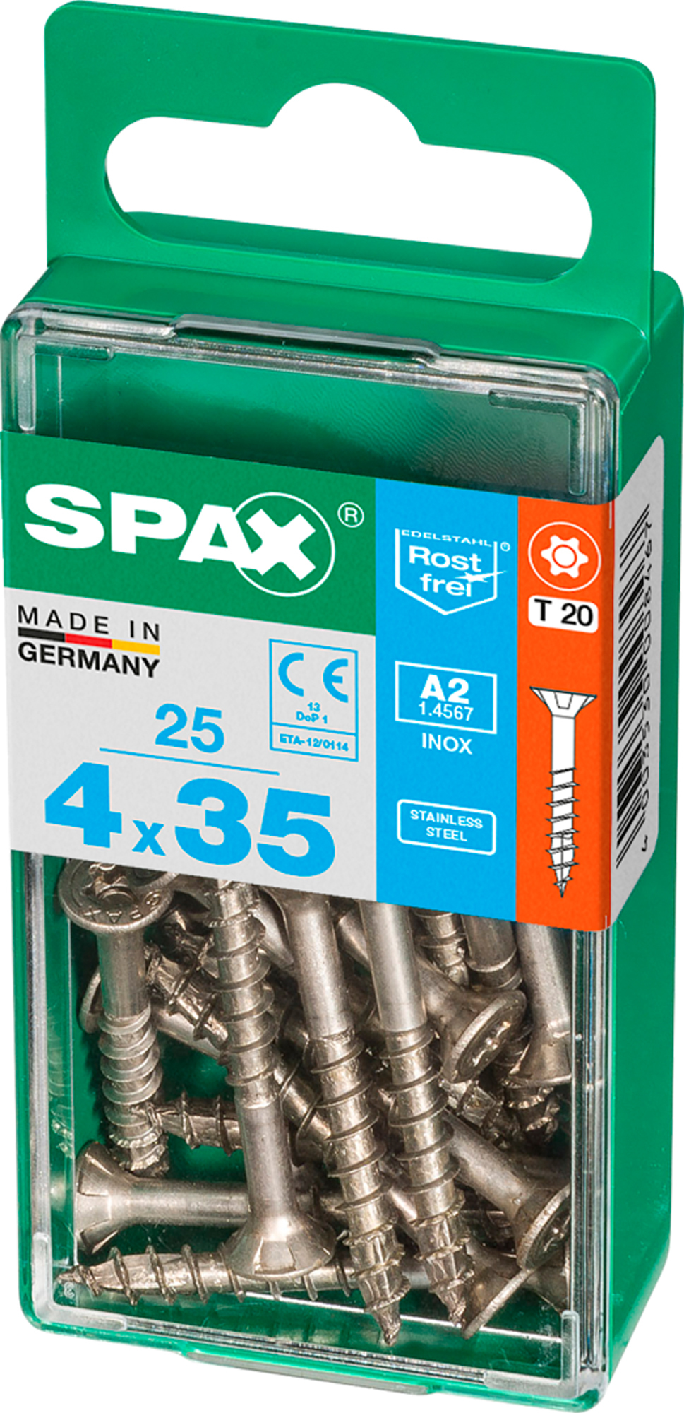 Spax tornillo c/p inox t-
