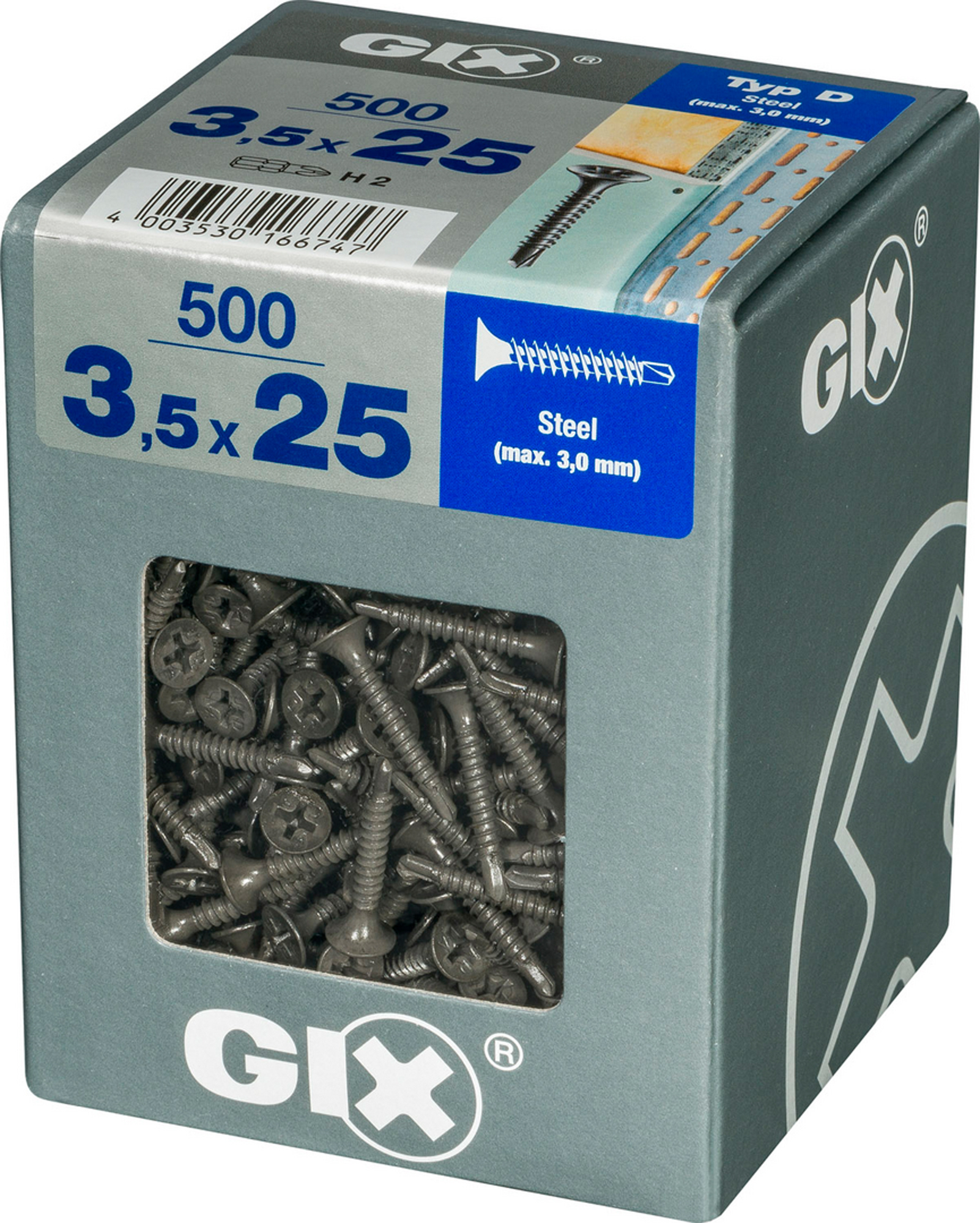 Spax tornillo gix p/broca fosfatado negro ph-