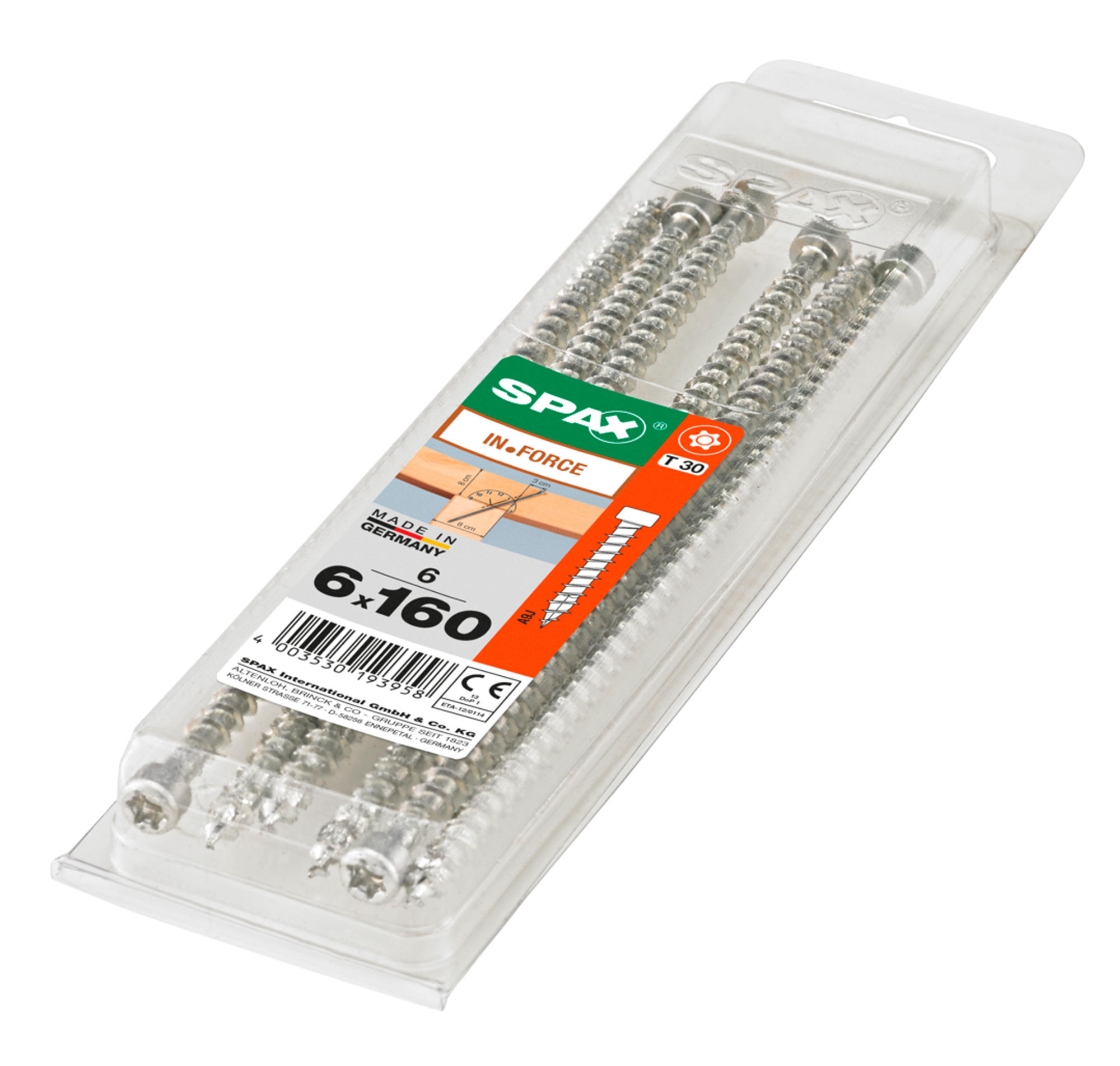 Spax tornillo in-force c/c zinc. t-