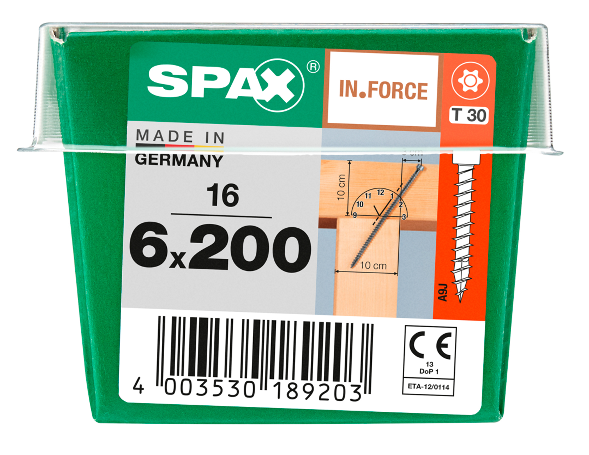 Spax tornillo in-force c/c zinc. t-