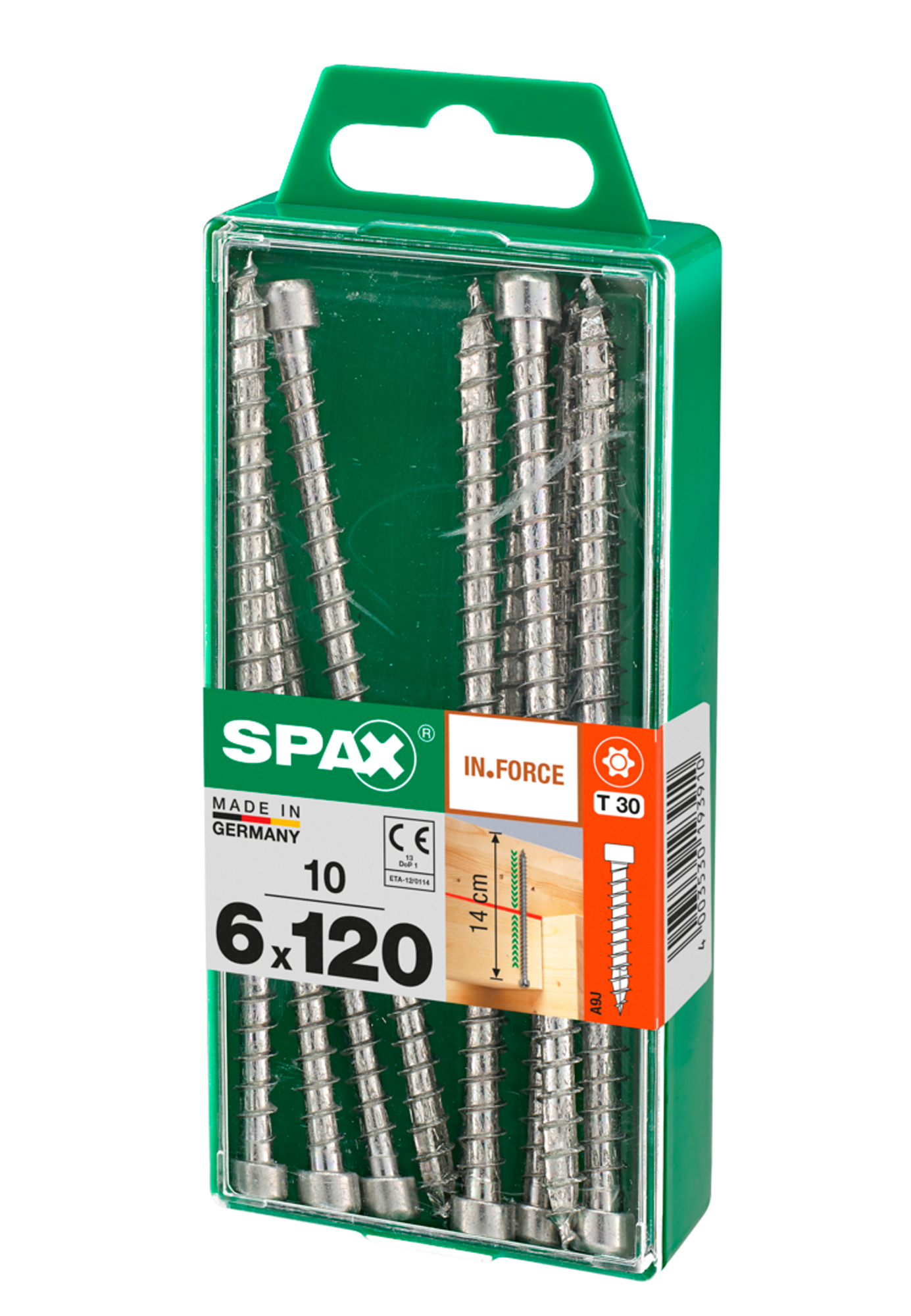 Spax tornillo in-force c/c zinc. t-