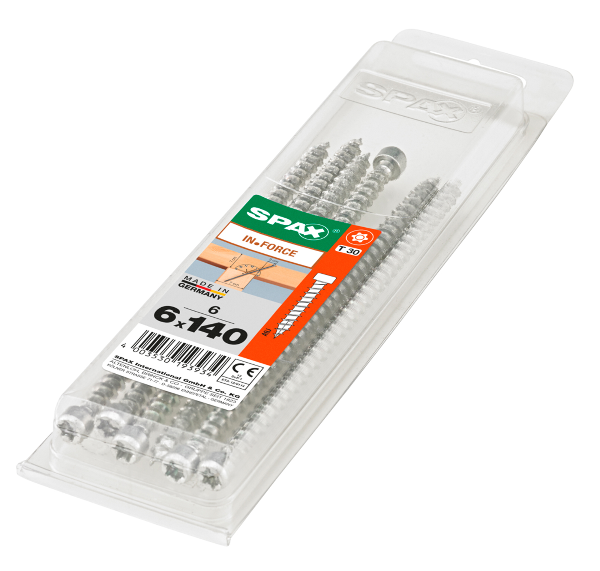 Spax tornillo in-force c/c zinc. t-