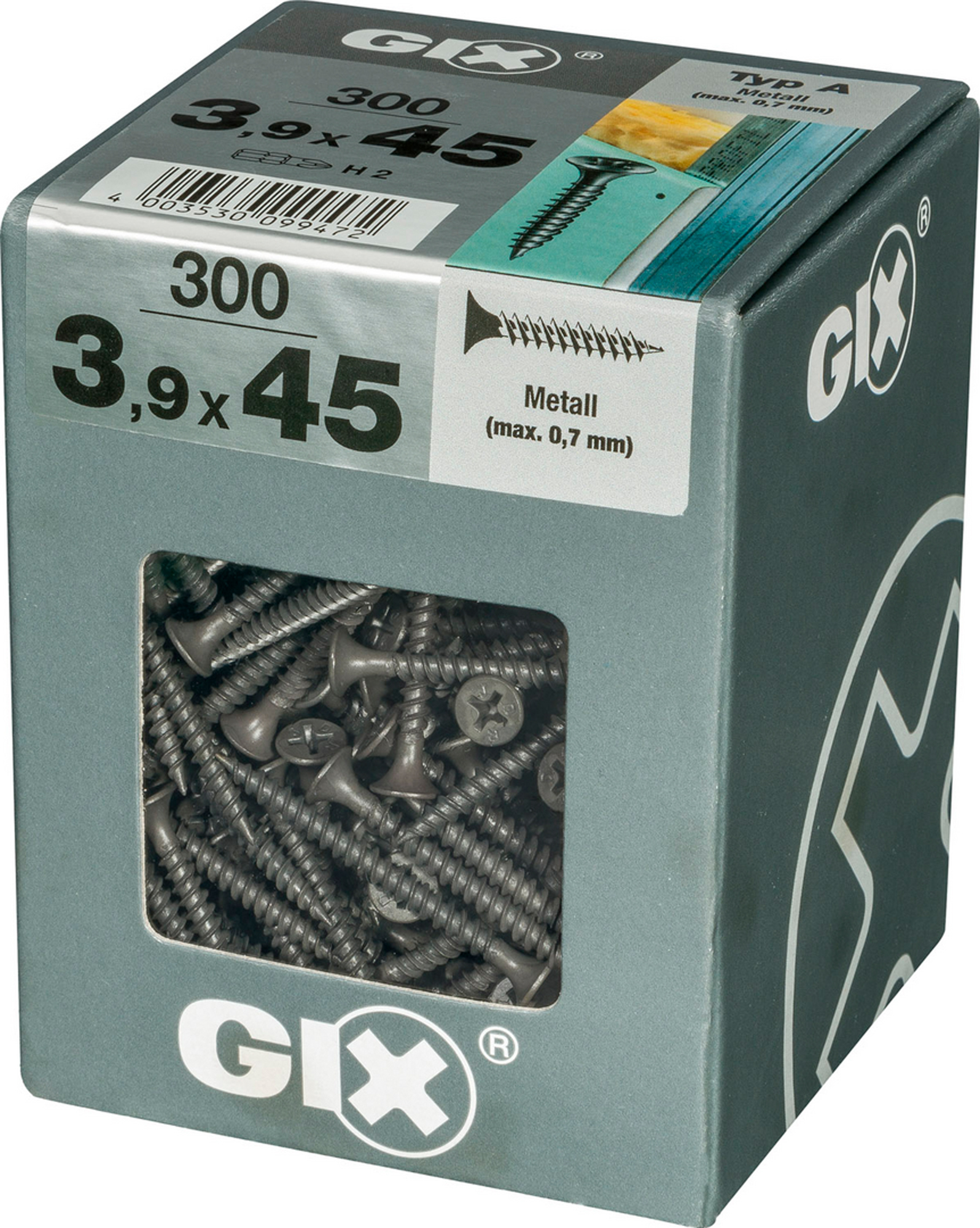 Spax tornillo gix fosfatado negro ph-