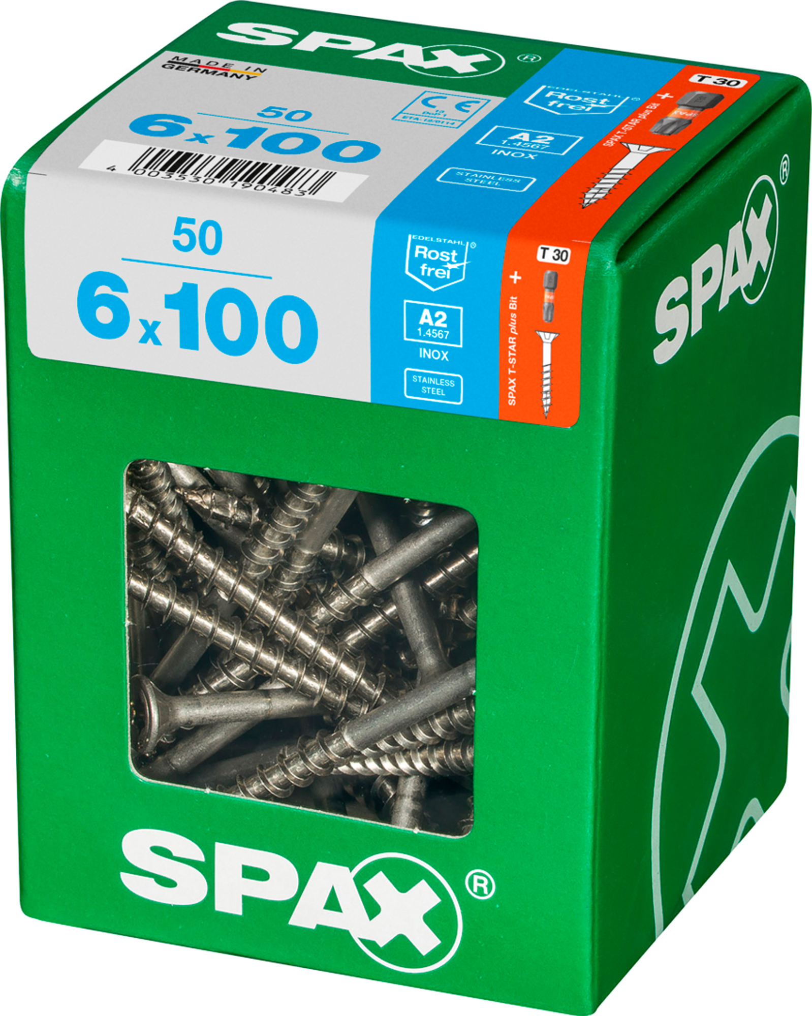 Spax tornillo c/p inox t-
