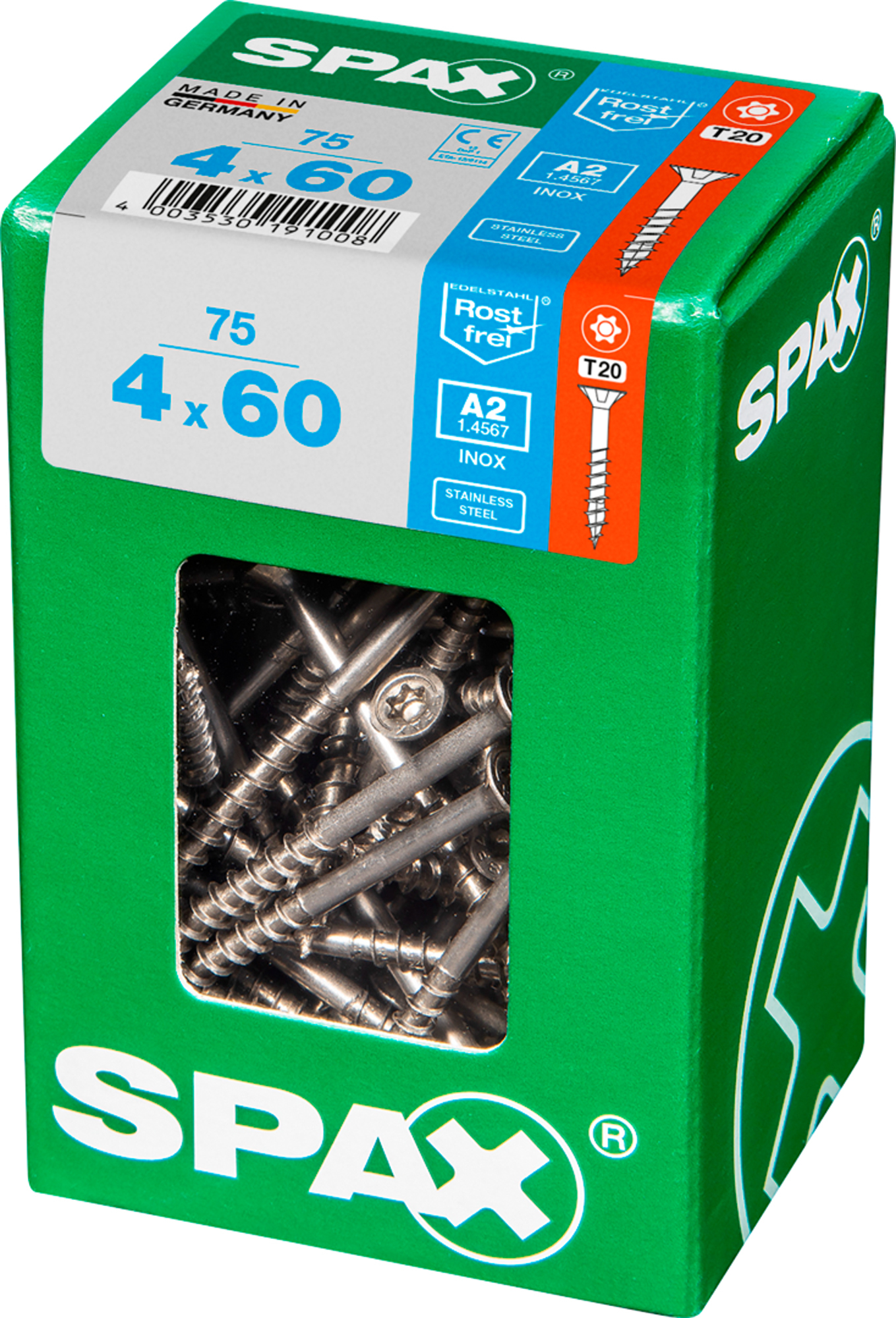 Spax tornillo c/p inox t-