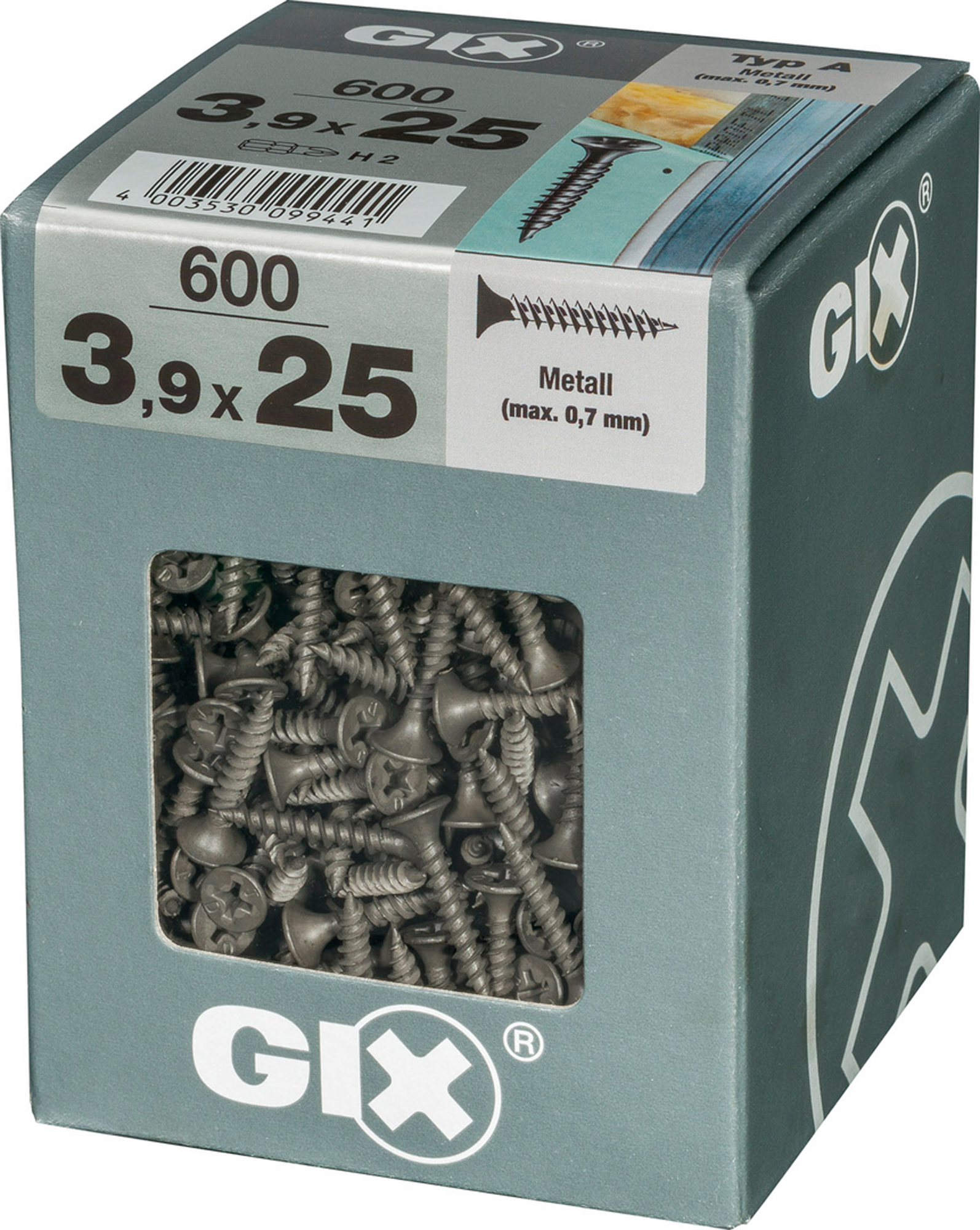 Spax tornillo gix fosfatado negro ph-