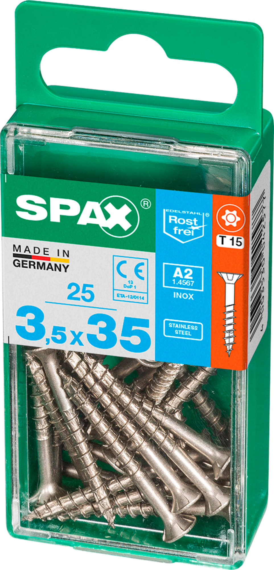 Spax tornillo c/p inox t-