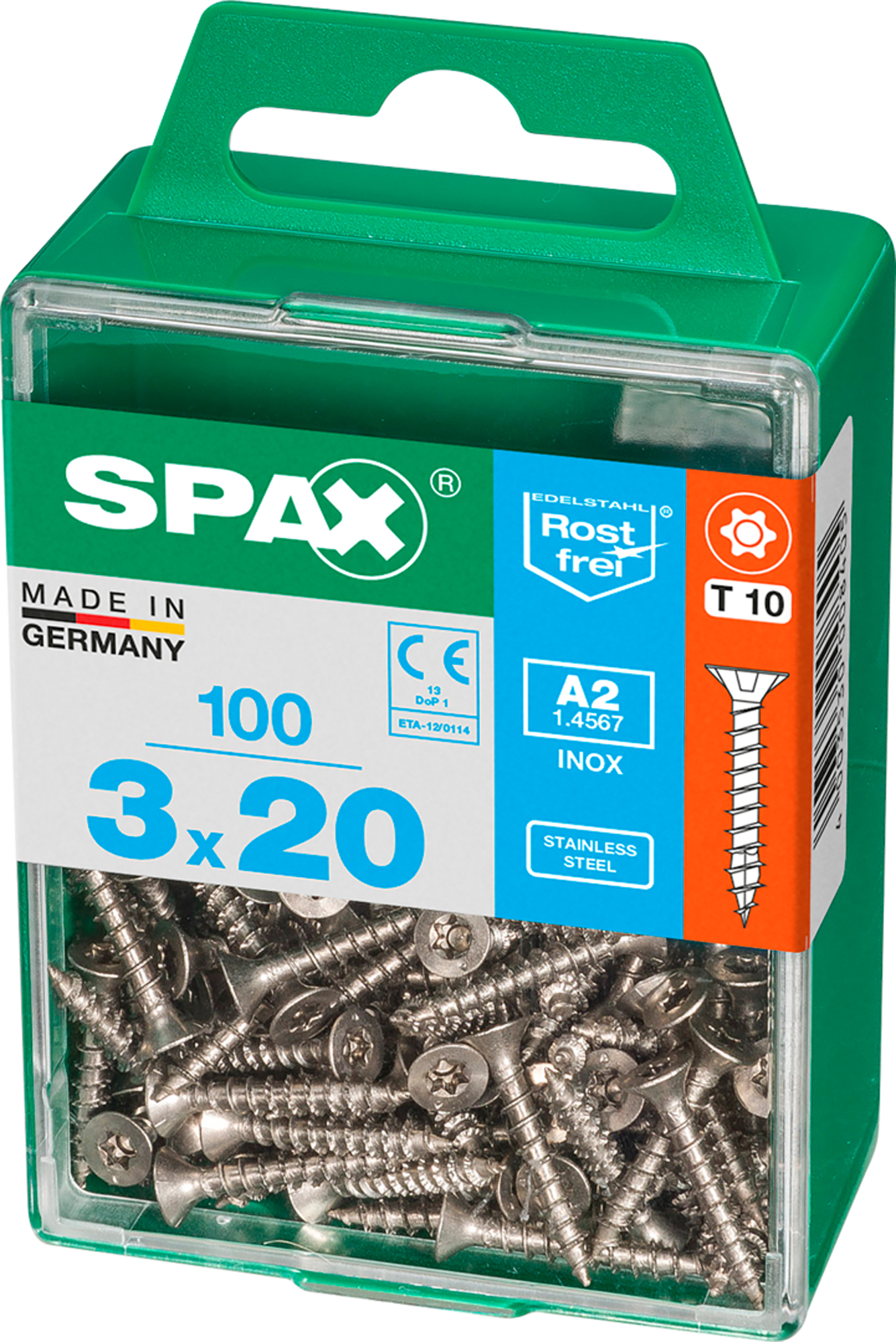 Spax tornillo c/p inox t-