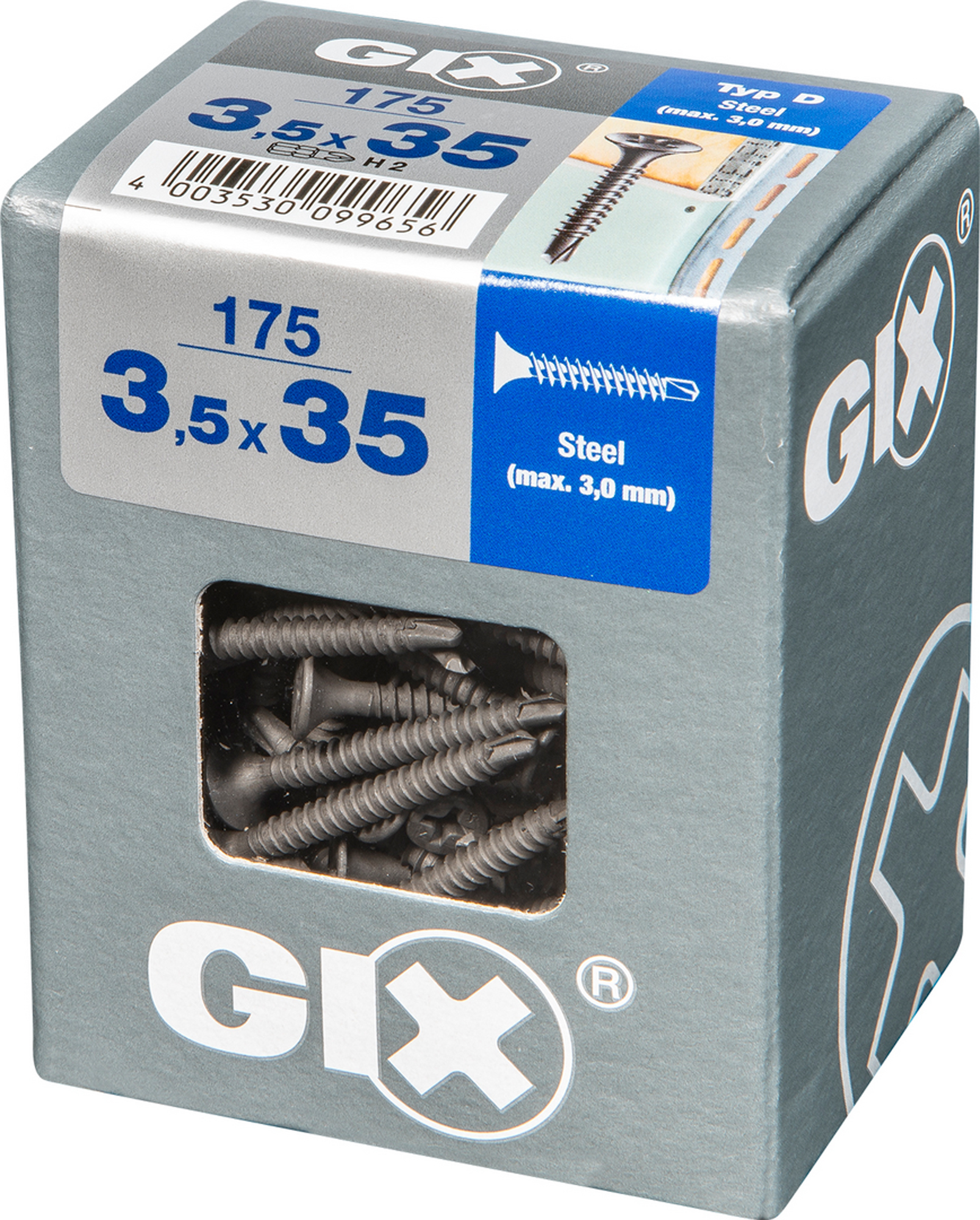 Spax tornillo gix p/broca fosfatado negro ph