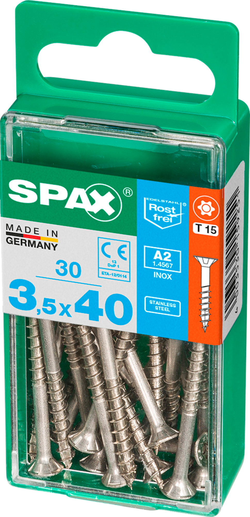 Spax tornillo c/p inox t-